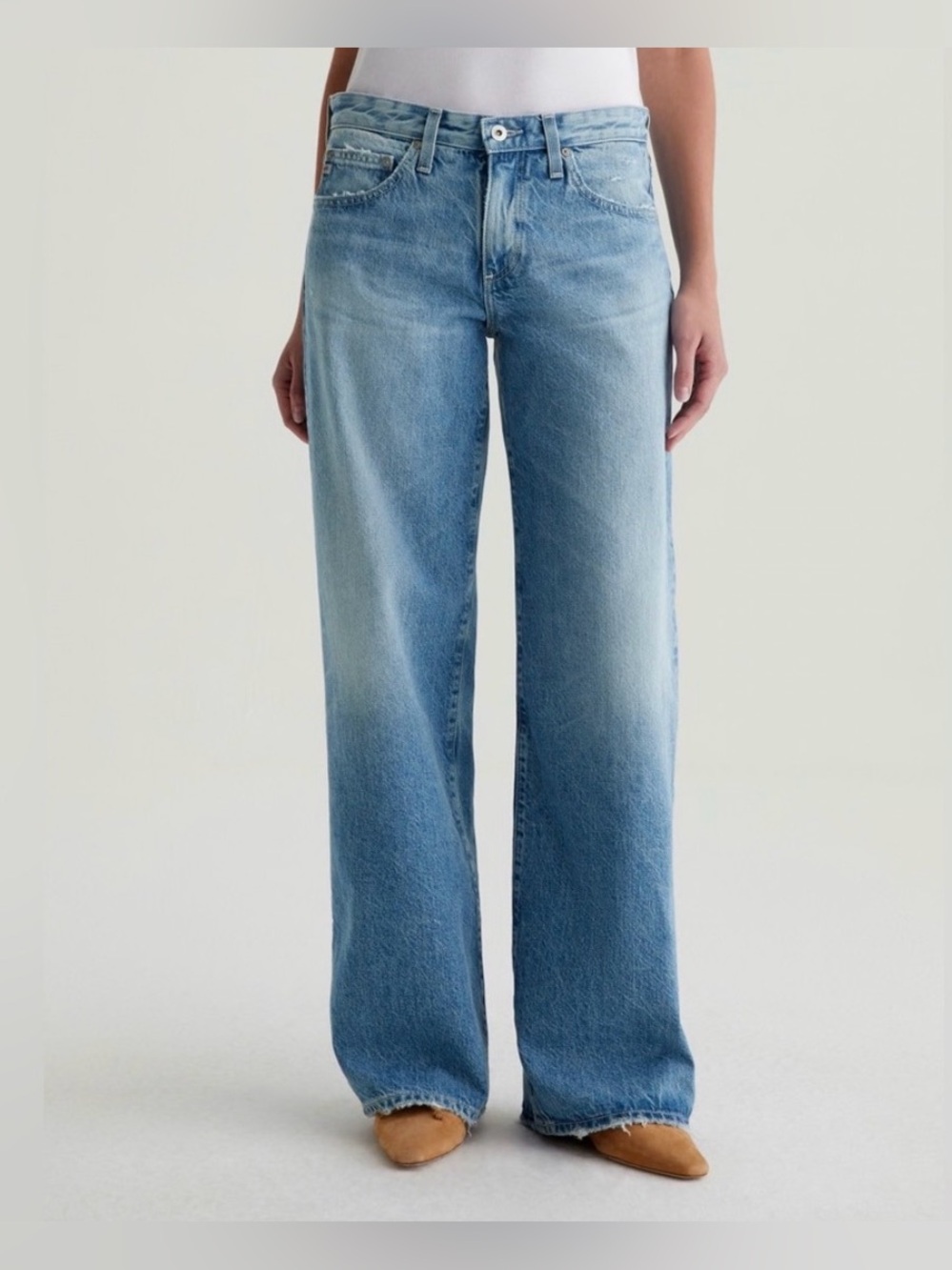 AG Jeans Adria Low-Rise Wide Leg Denim
Size 31 SGM1E99HB17YDVG